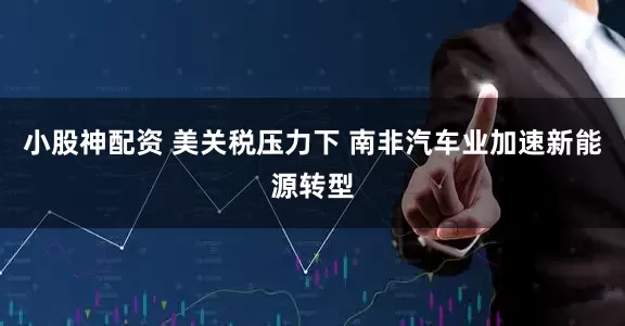 小股神配资 美关税压力下 南非汽车业加速新能源转型